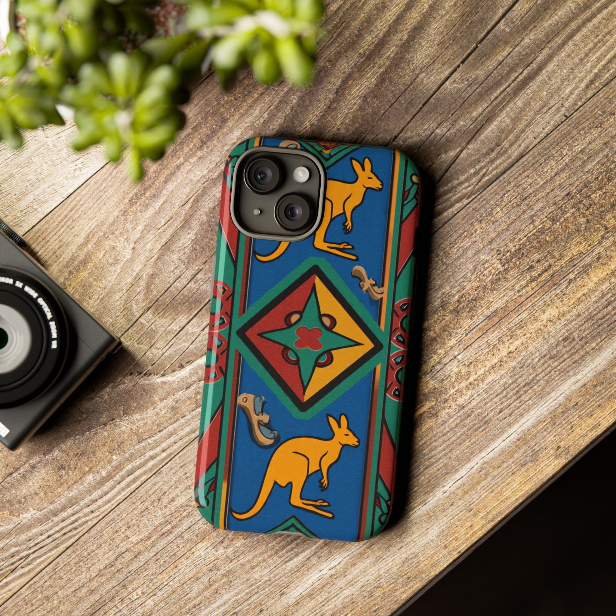 Kangaroo Tribal Pattern Tough Phone Case