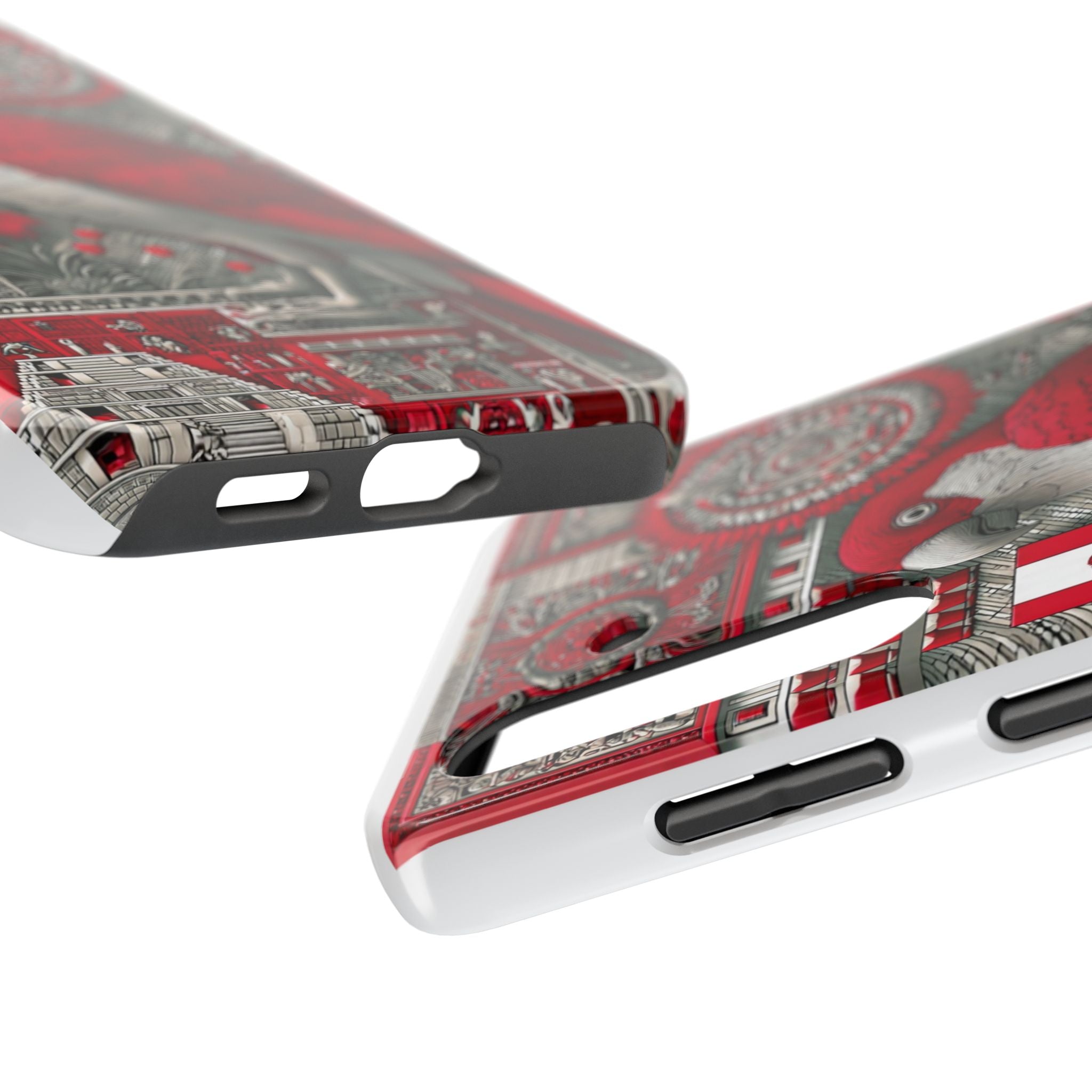 Tough Phone Case — Red Parrot Graphic Impact-Resistant Phone Cover