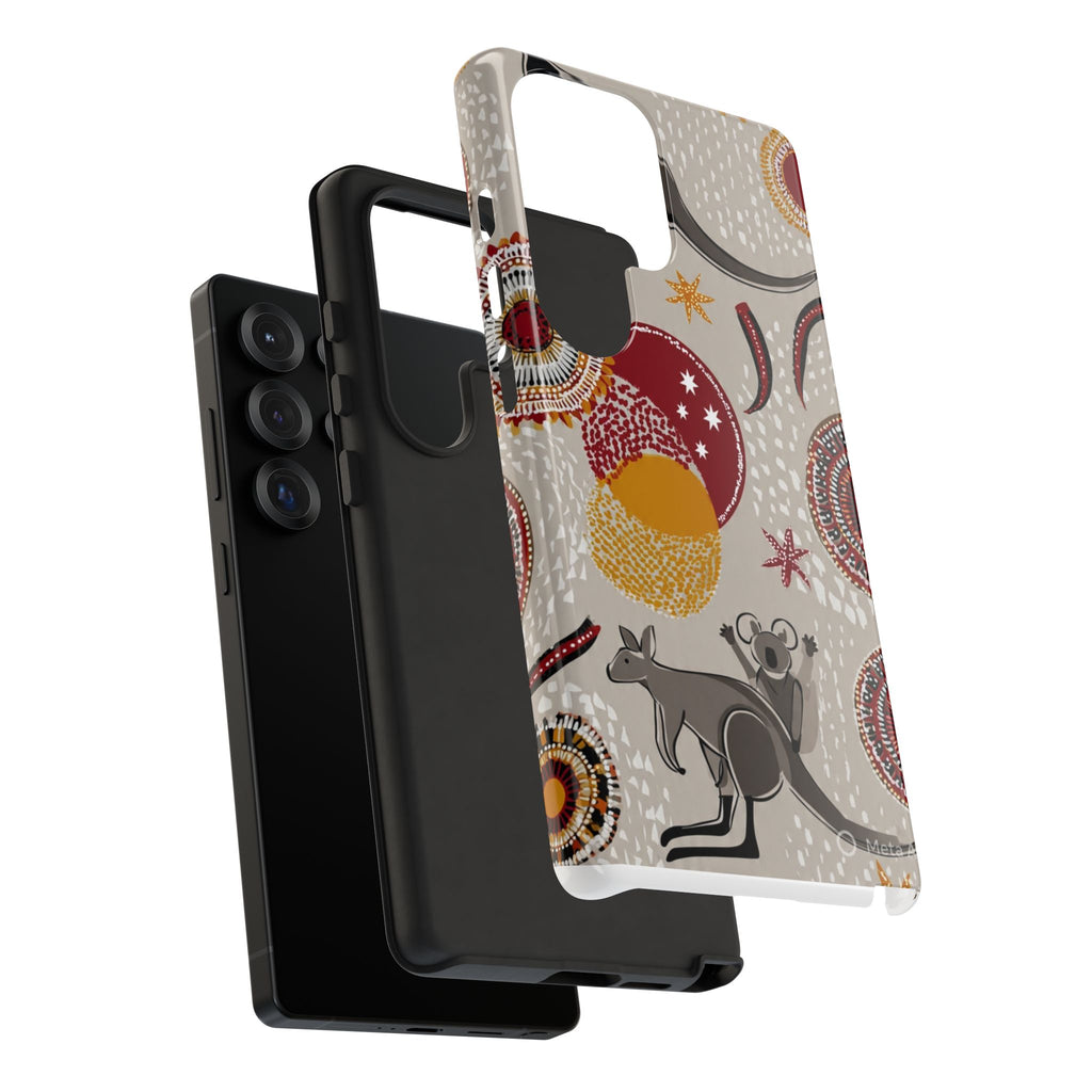 Kangaroo & Koala Aboriginal Dot Art Phone Case – Protective Tough Case