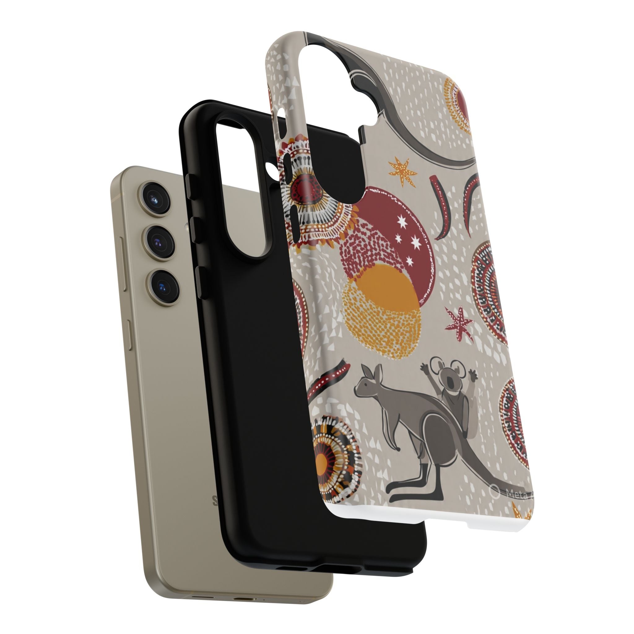 Kangaroo & Koala Aboriginal Dot Art Phone Case – Protective Tough Case