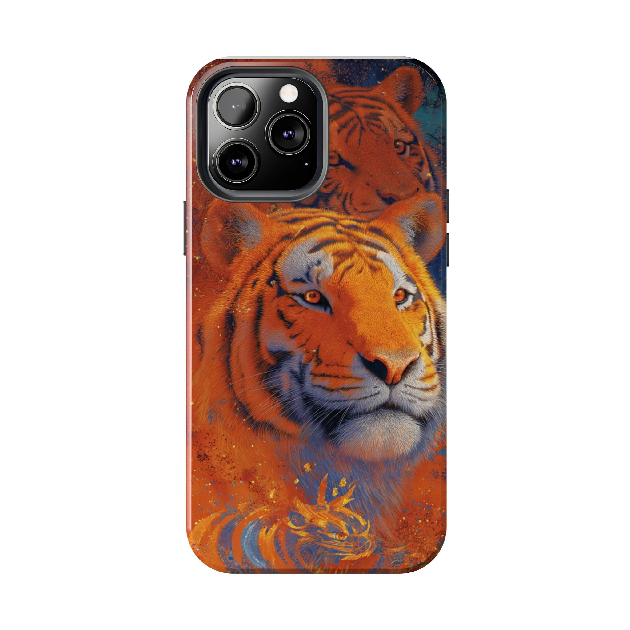 Tiger Portrait Tough Phone Case — Bold Orange Wildlife iPhone Protector