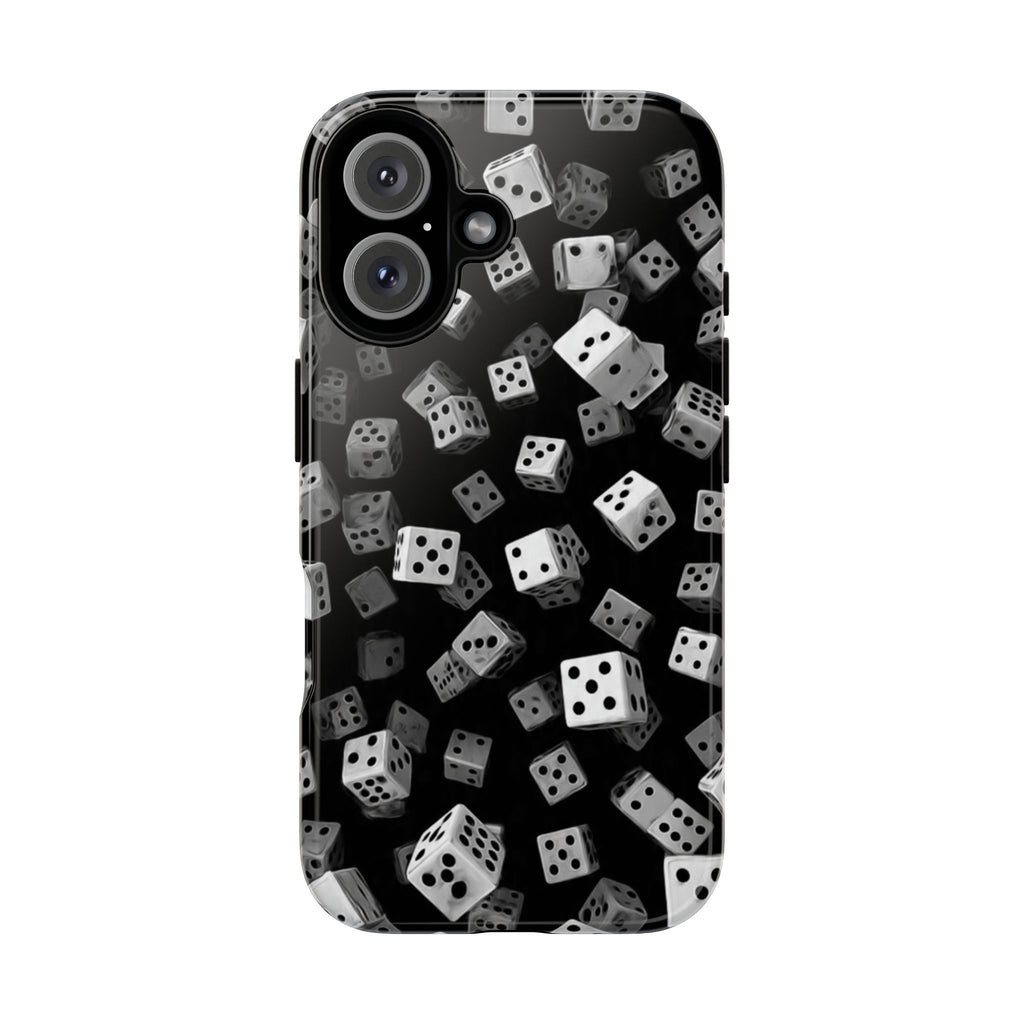 Phone Case — Black Dice Pattern Protective Cover