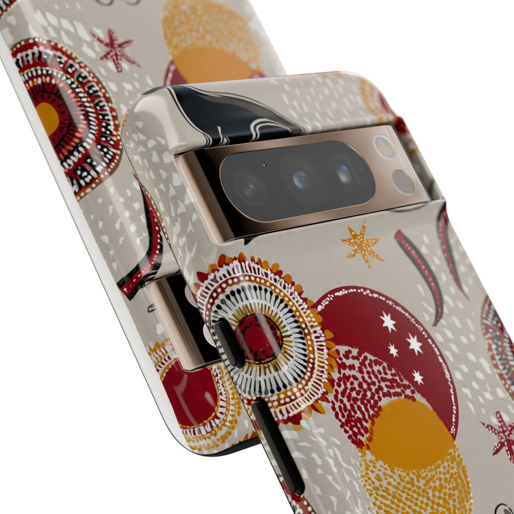 Kangaroo & Koala Aboriginal Dot Art Phone Case – Protective Tough Case