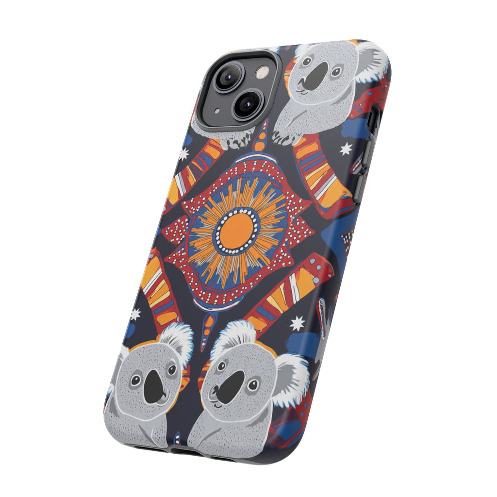 Koala Pattern Phone Case — Cute Indigenous-Inspired Design