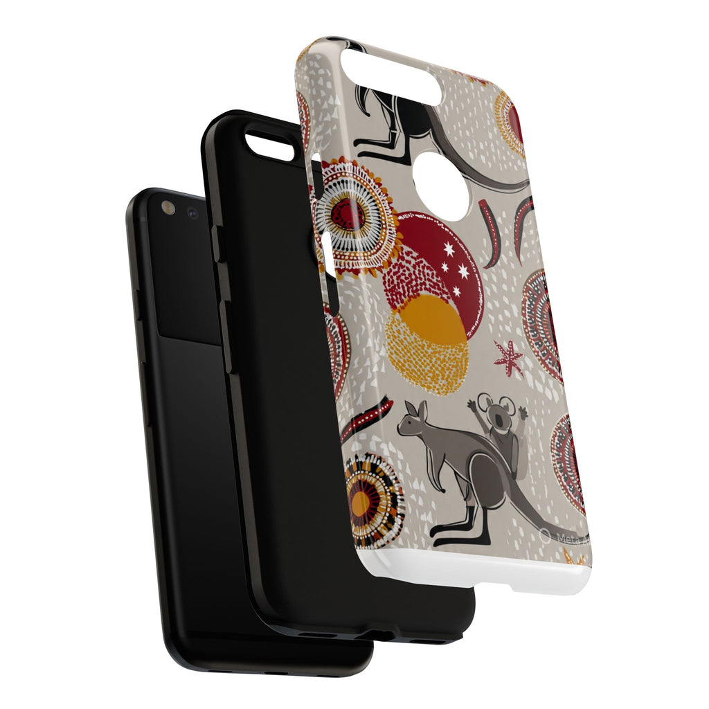 Kangaroo & Koala Aboriginal Dot Art Phone Case – Protective Tough Case