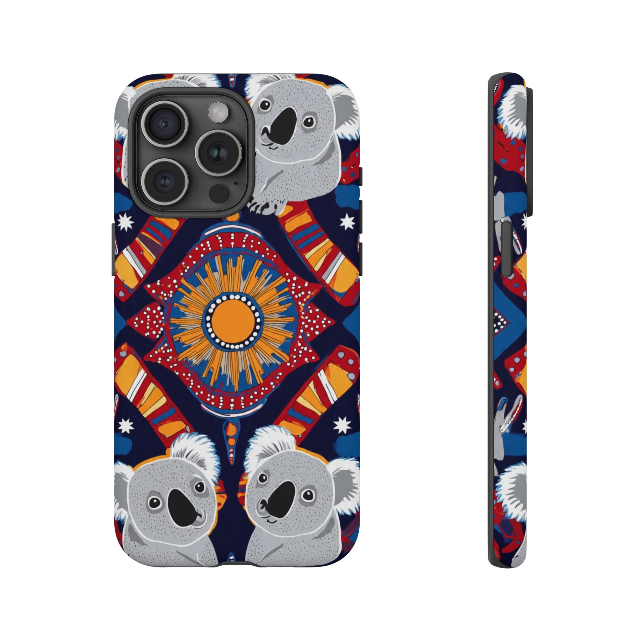 Koala Pattern Phone Case — Cute Indigenous-Inspired Design