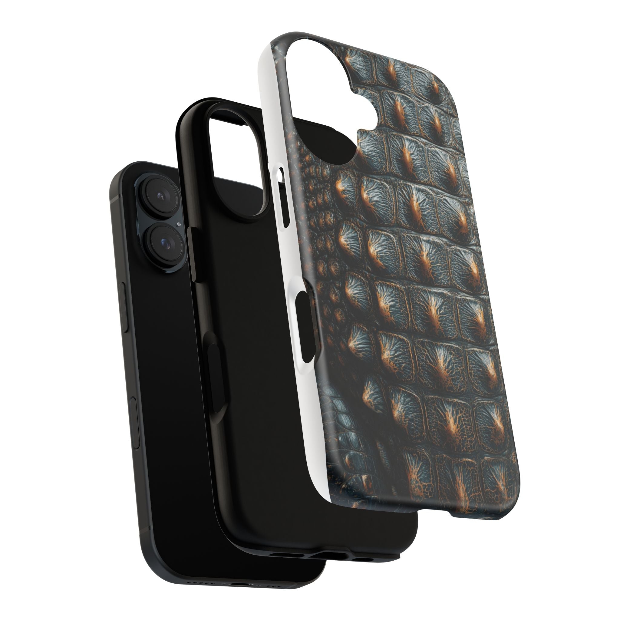 Alligator Texture Tough Phone Case – Rugged Alligator Skin Design for iPhone