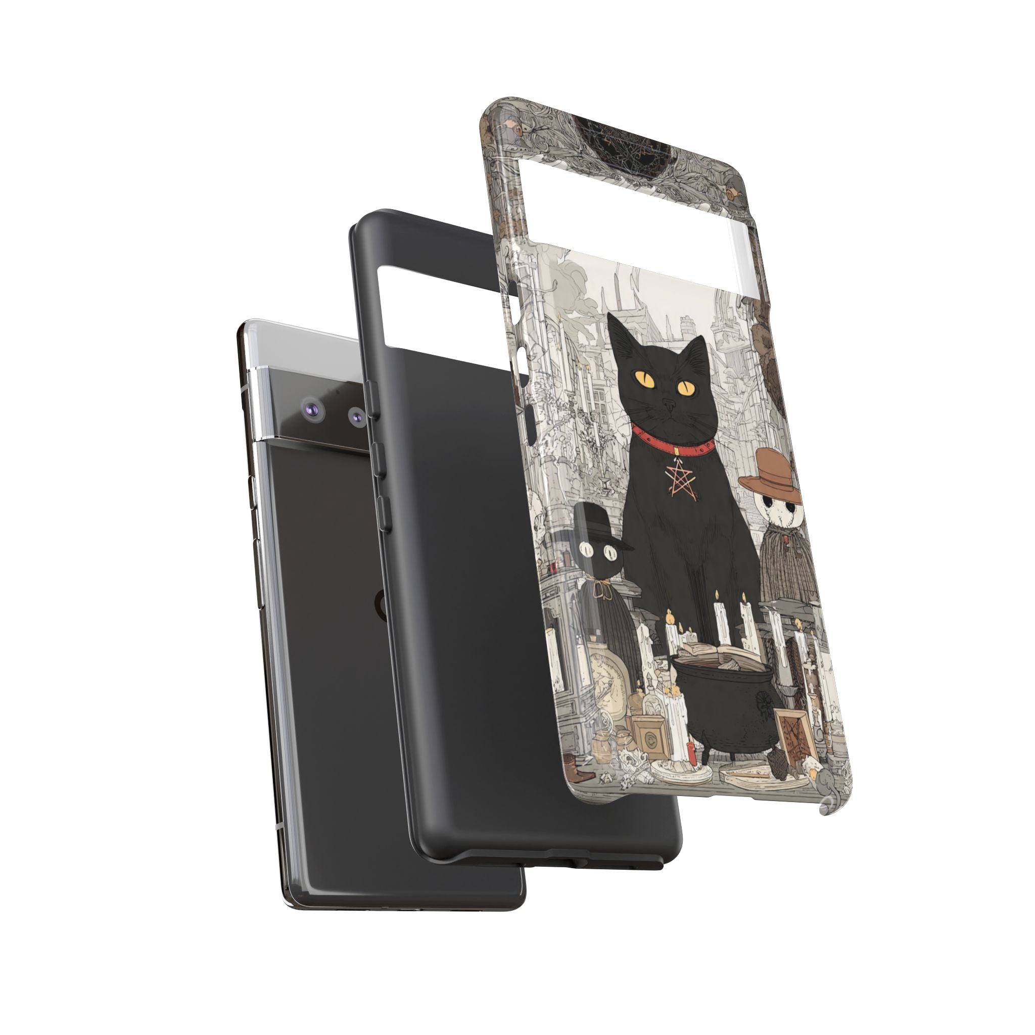 Witchy Black Cat Phone Case — Mystic Altar iPhone Cover