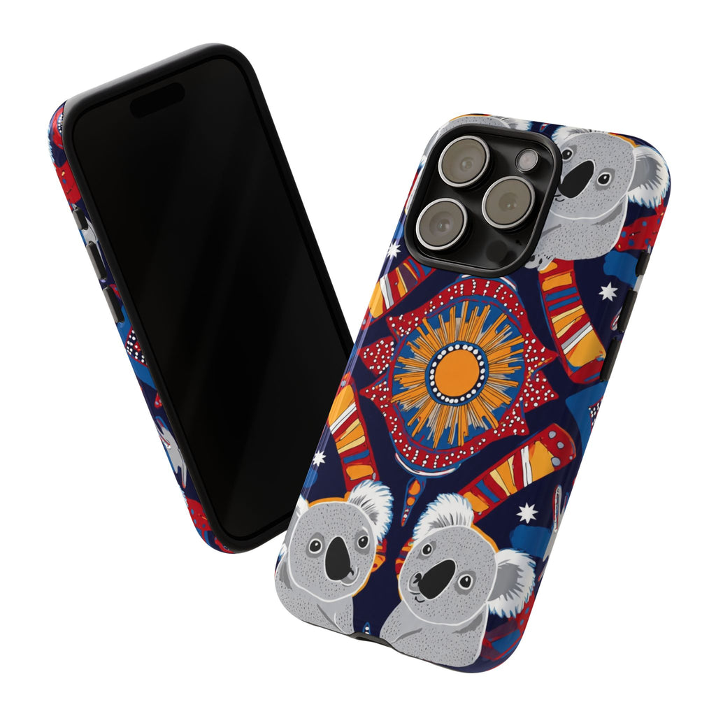 Koala Pattern Phone Case — Cute Indigenous-Inspired Design
