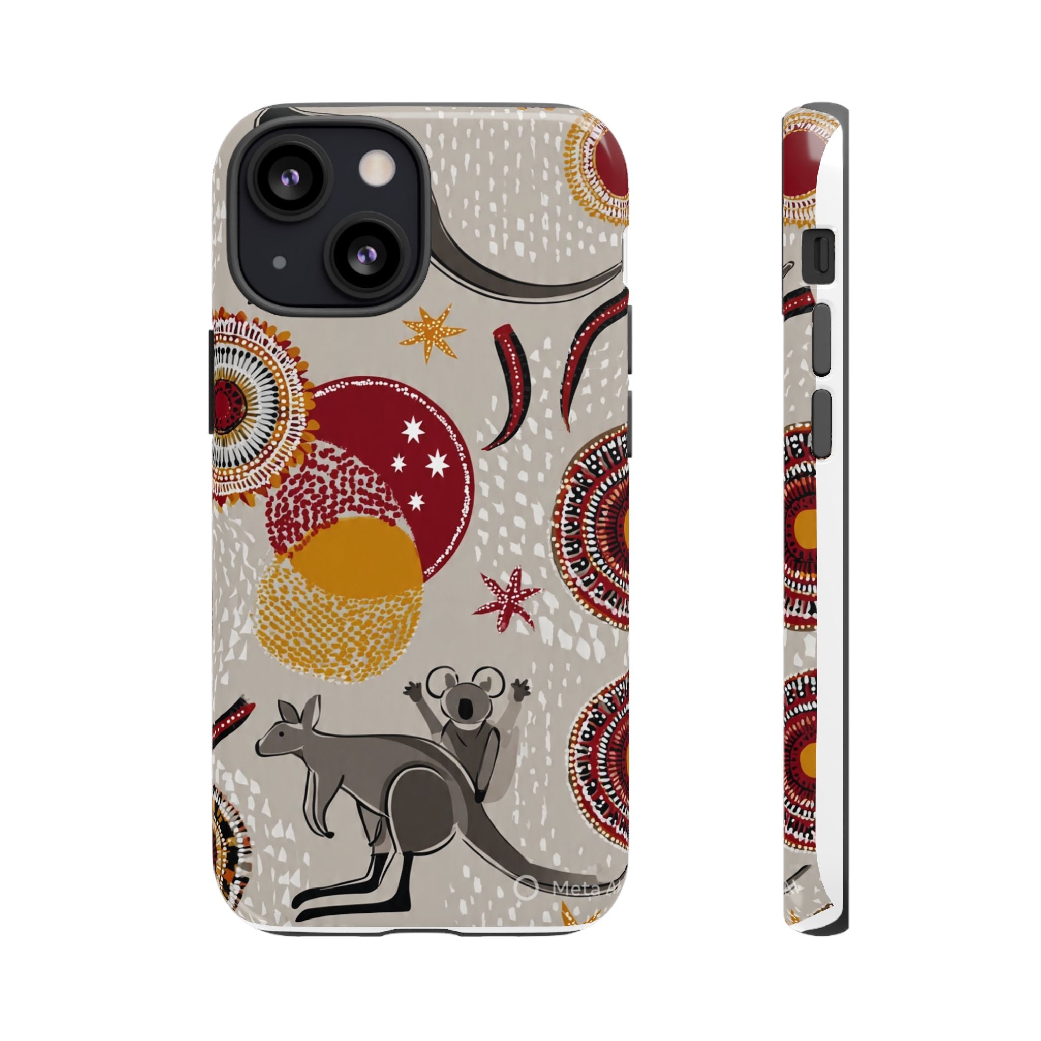 Kangaroo & Koala Aboriginal Dot Art Phone Case – Protective Tough Case
