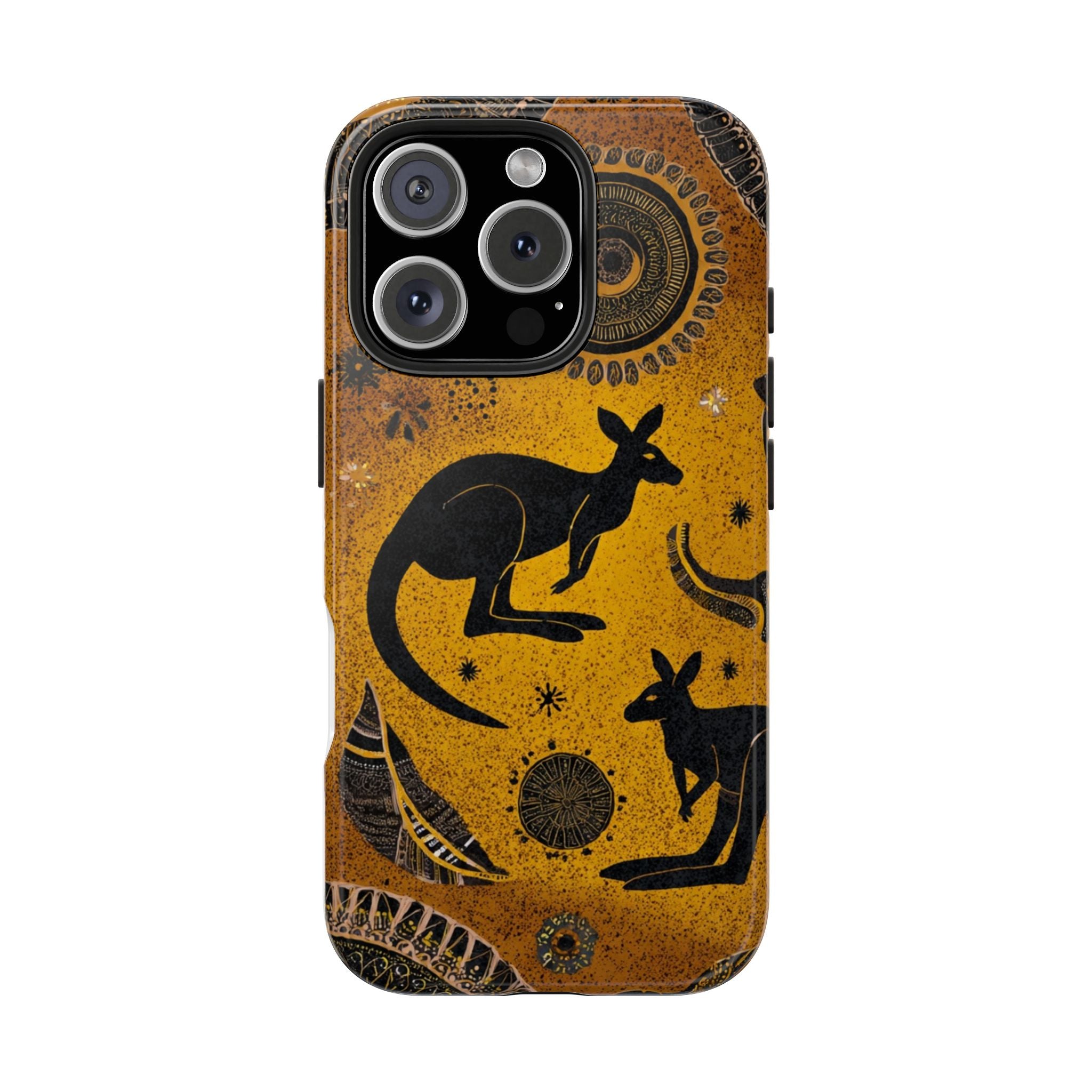 Kangaroo Boho Tough Phone Case — Australian Wildlife Protective Cover