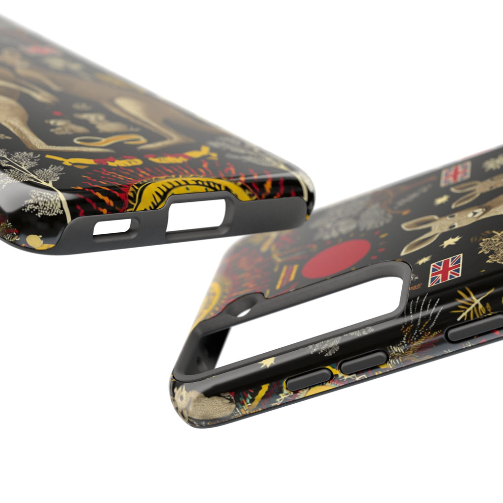 Australian Kangaroo Crest Tough Phone Case — Vintage Coat-of-Arms Design