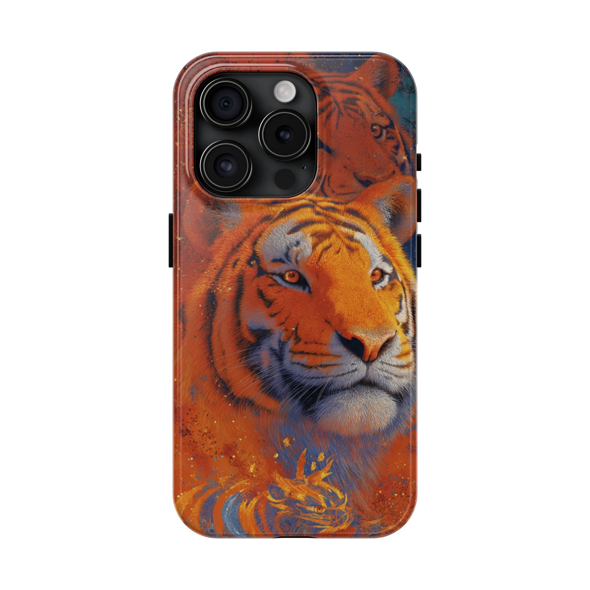 Tiger Portrait Tough Phone Case — Bold Orange Wildlife iPhone Protector