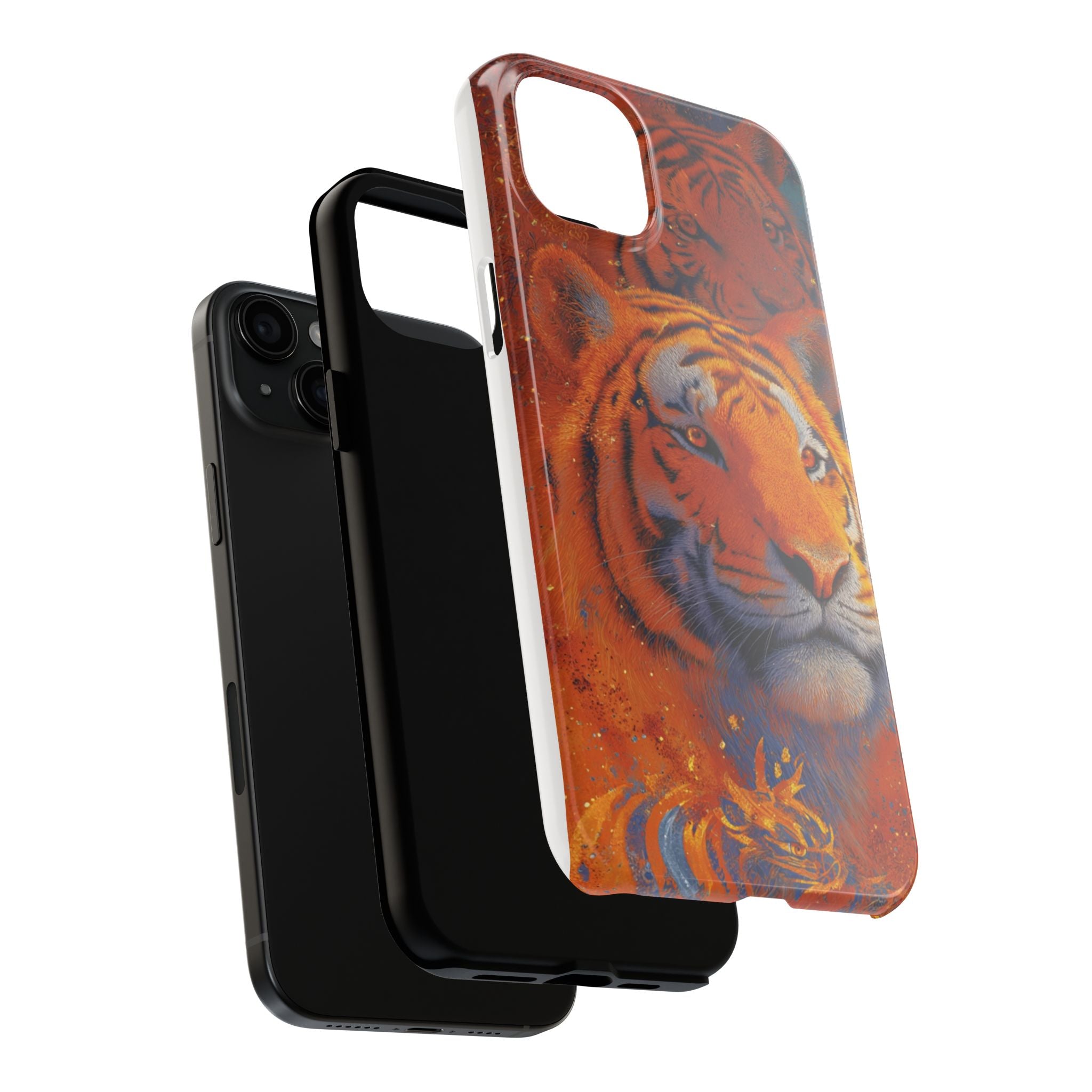 Tiger Portrait Tough Phone Case — Bold Orange Wildlife iPhone Protector