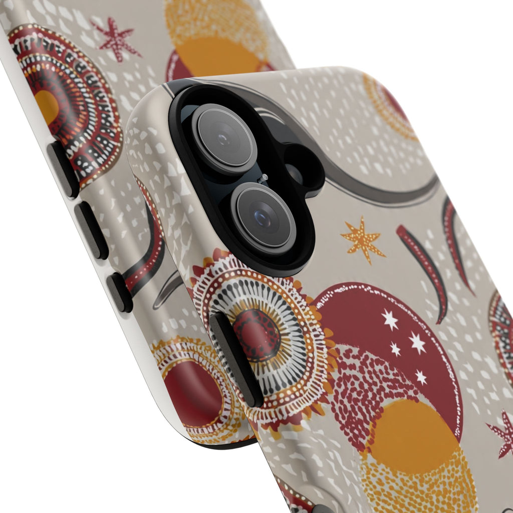 Kangaroo & Koala Aboriginal Dot Art Phone Case – Protective Tough Case