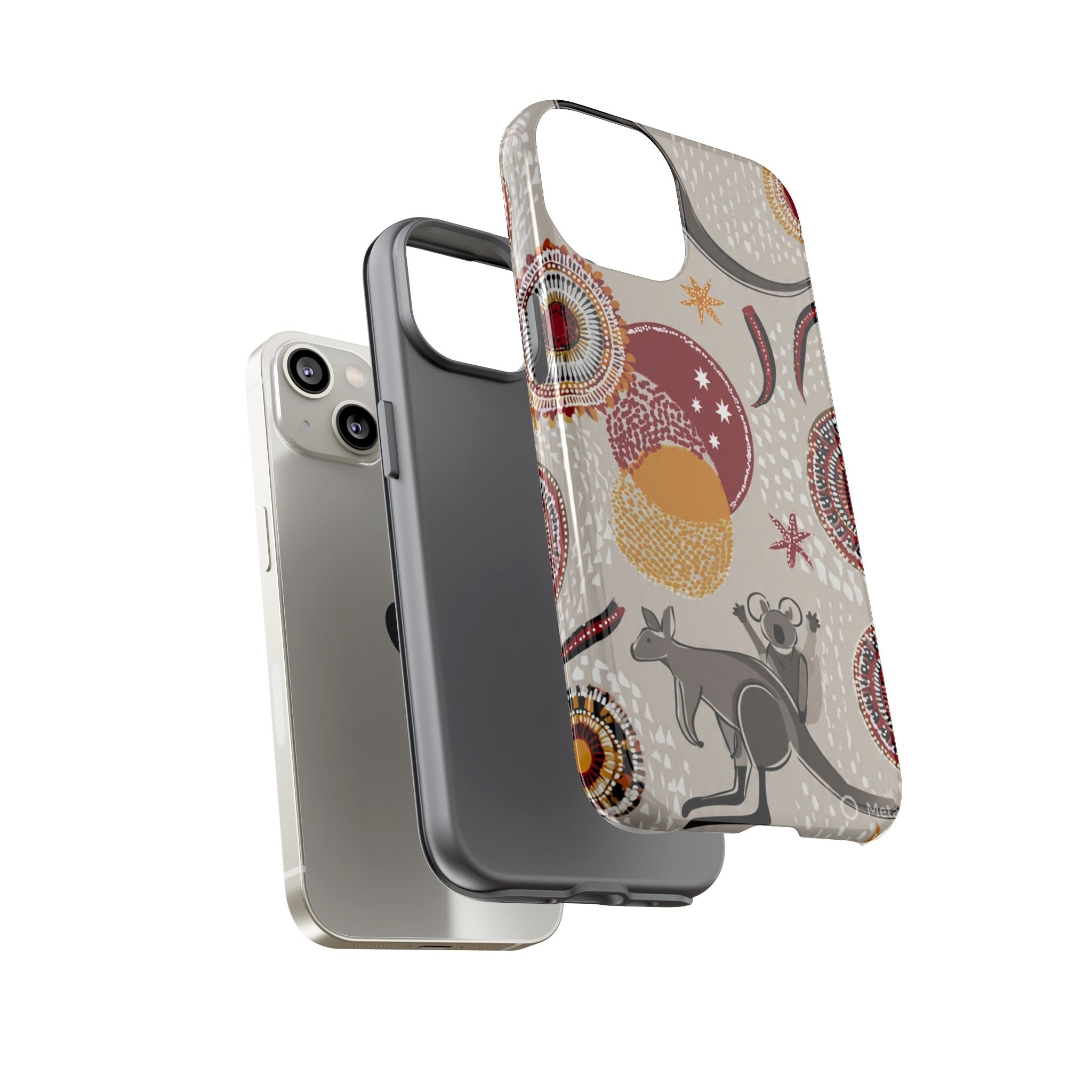 Kangaroo & Koala Aboriginal Dot Art Phone Case – Protective Tough Case