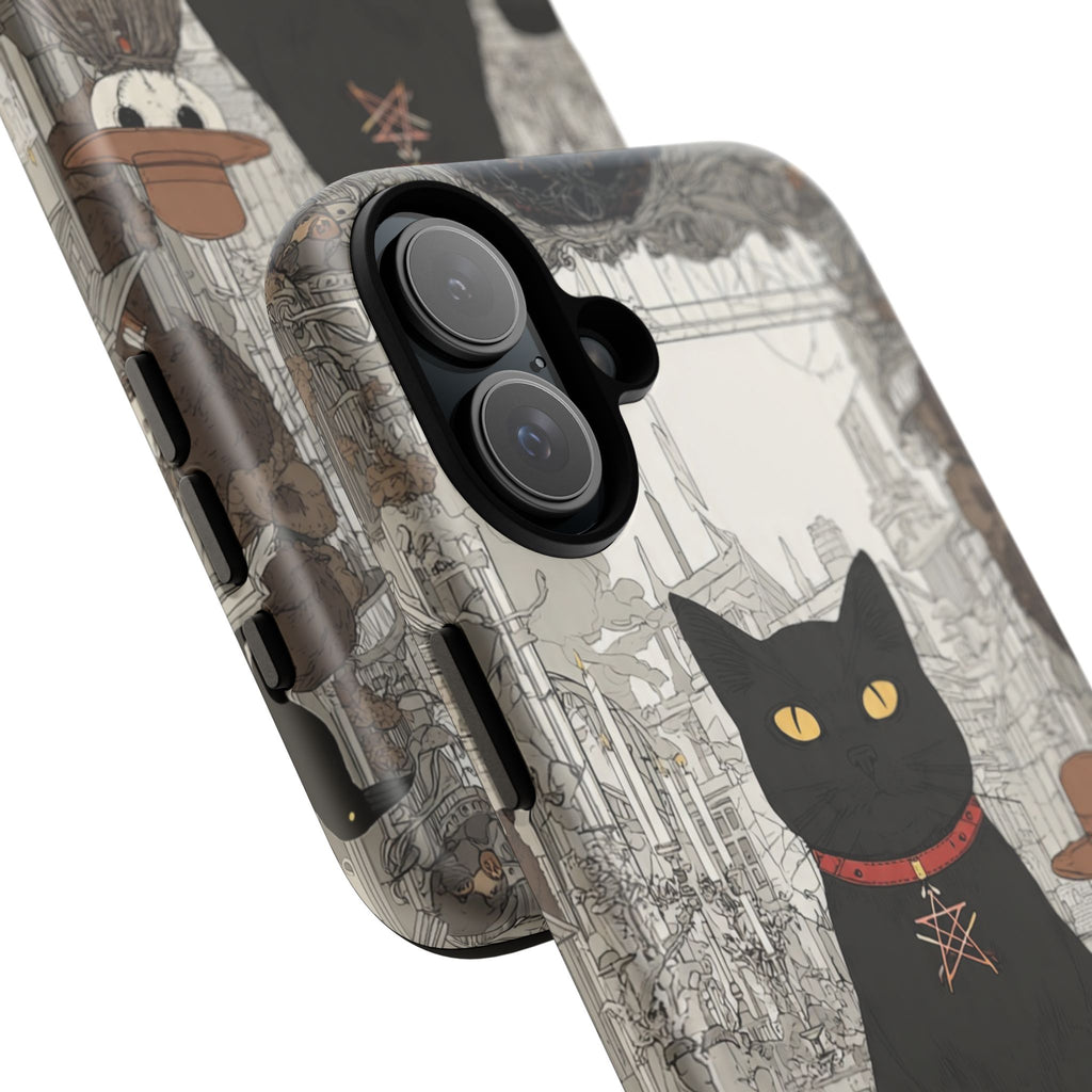 Witchy Black Cat Phone Case — Mystic Altar iPhone Cover