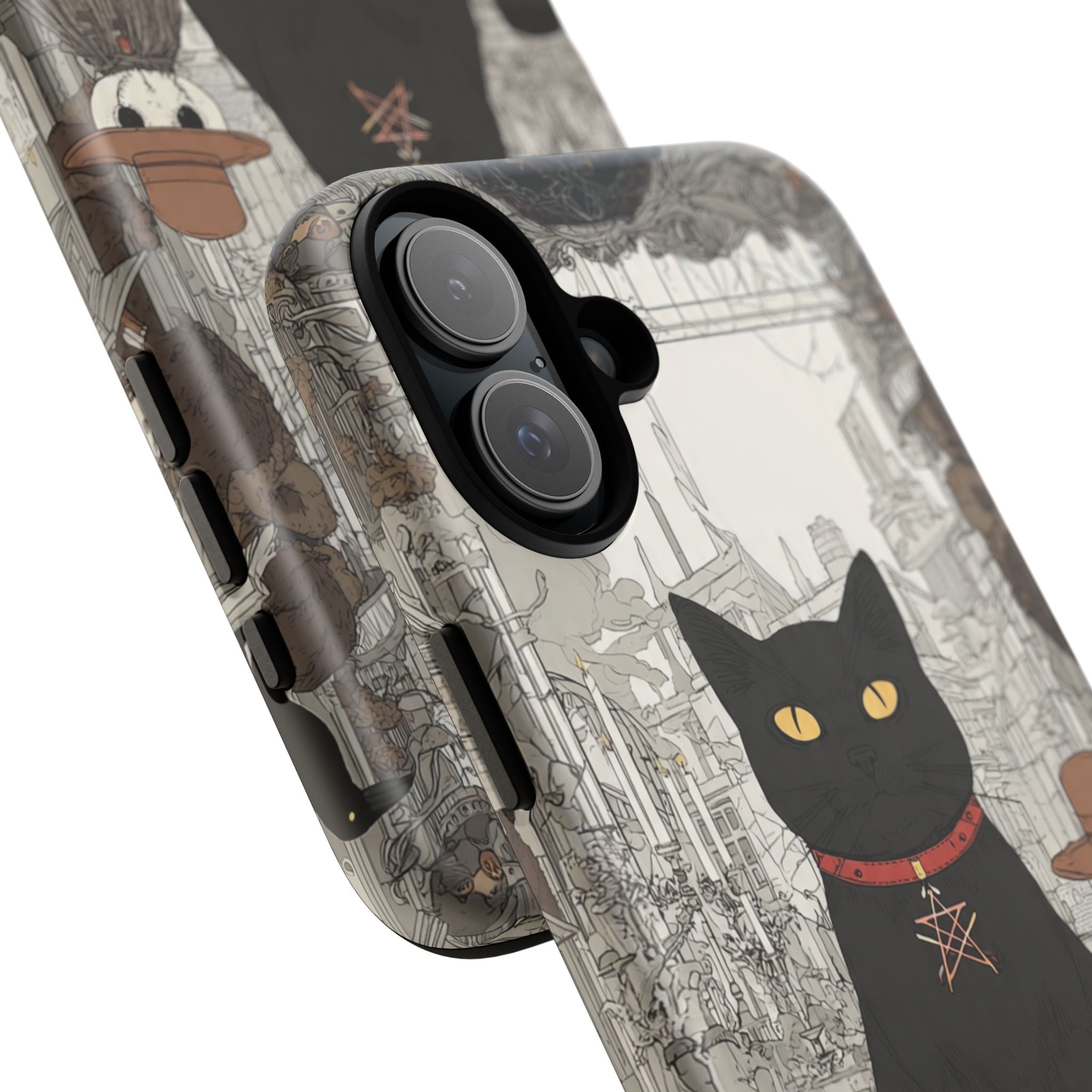 Witchy Black Cat Phone Case — Mystic Altar iPhone Cover