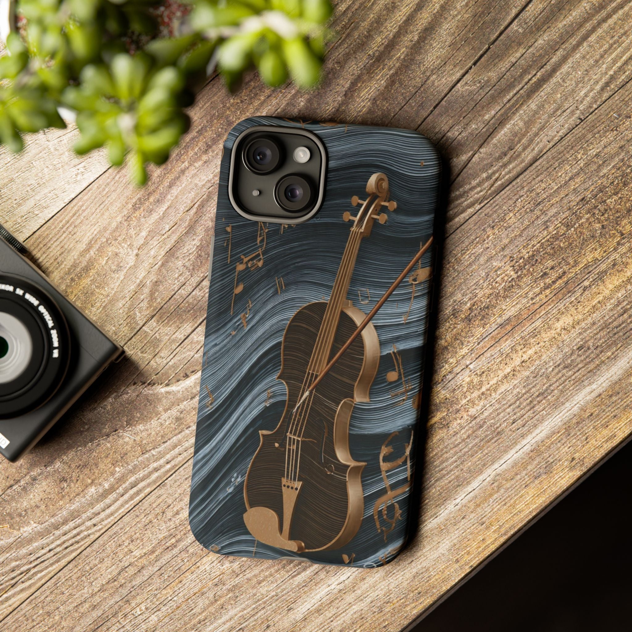 Violin Melody Tough Phone Case — Musical Instrument Art Protective Cover
