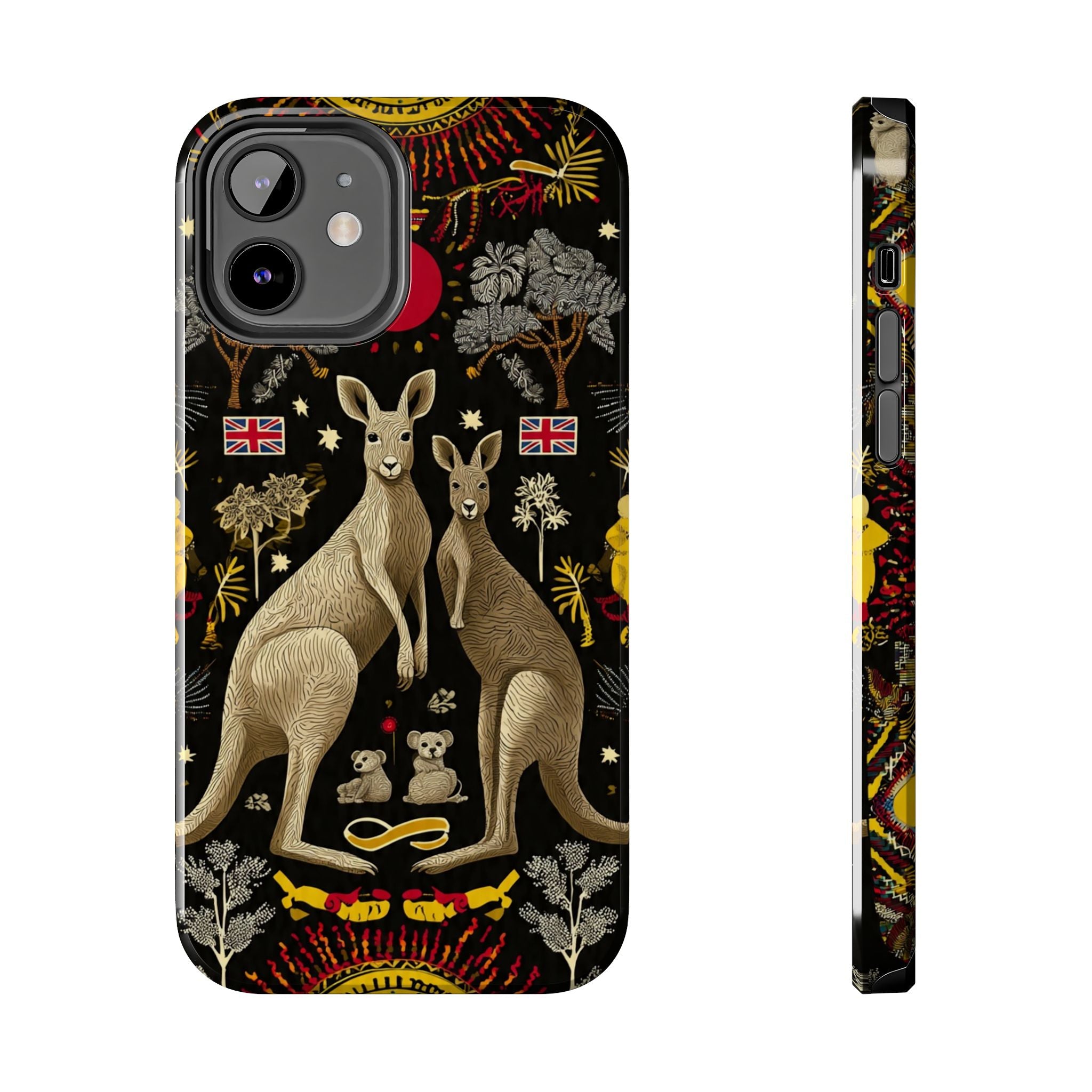Australian Kangaroo Crest Tough Phone Case — Vintage Coat-of-Arms Design