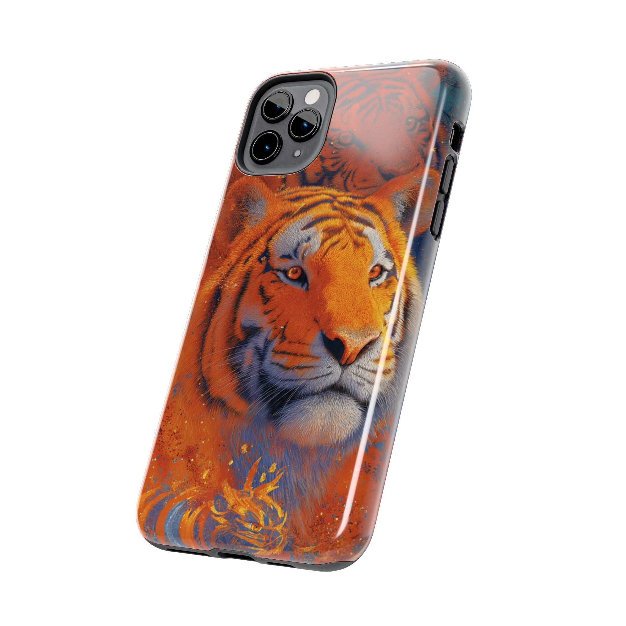 Tiger Portrait Tough Phone Case — Bold Orange Wildlife iPhone Protector