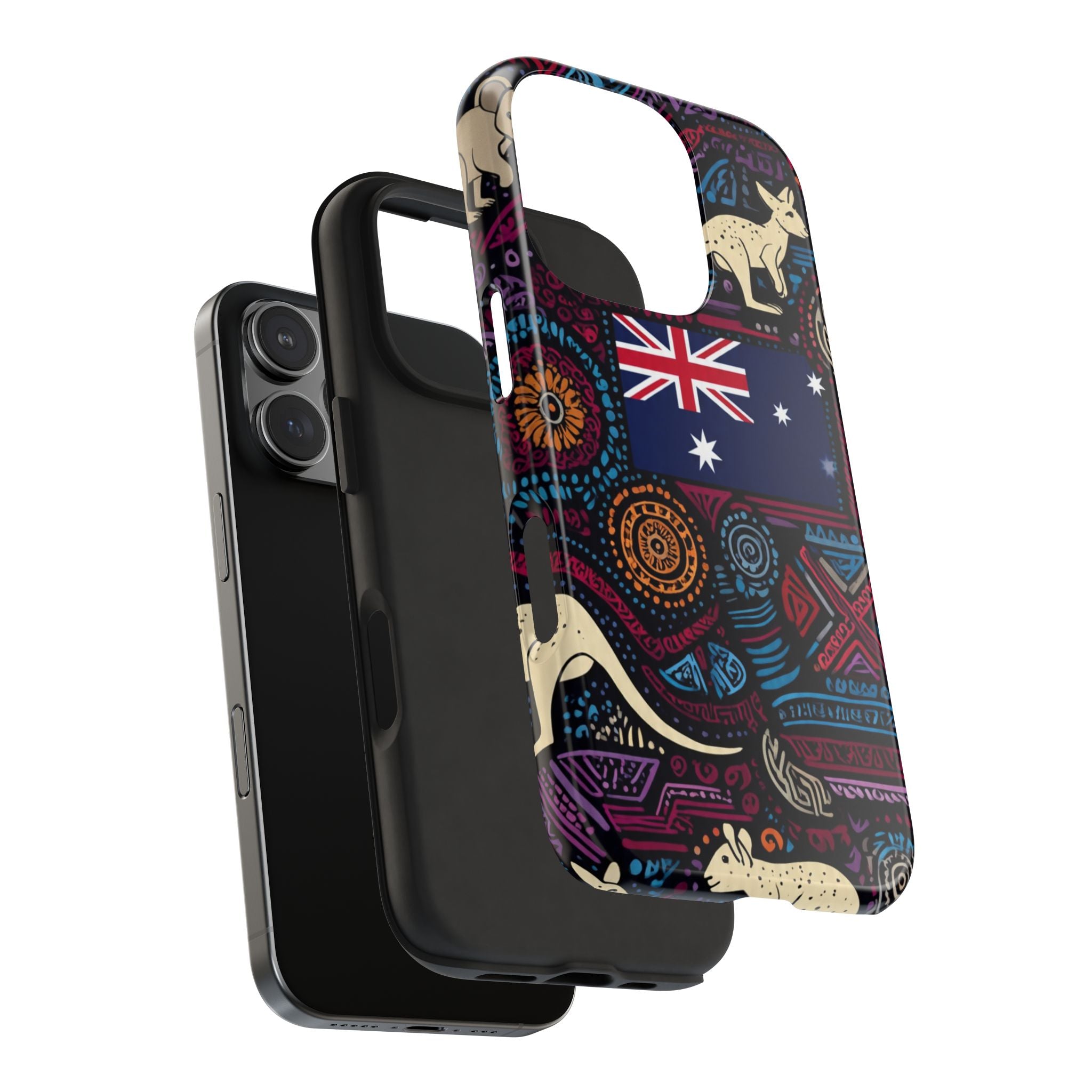 Australian Kangaroo Indigenous Pattern Phone Case — Tough Protective Cover