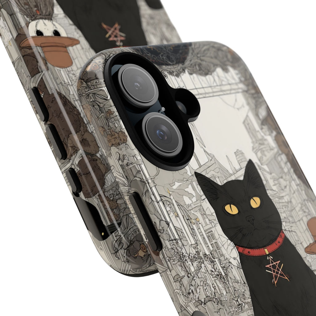 Witchy Black Cat Phone Case — Mystic Altar iPhone Cover