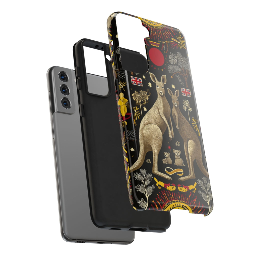 Australian Kangaroo Crest Tough Phone Case — Vintage Coat-of-Arms Design