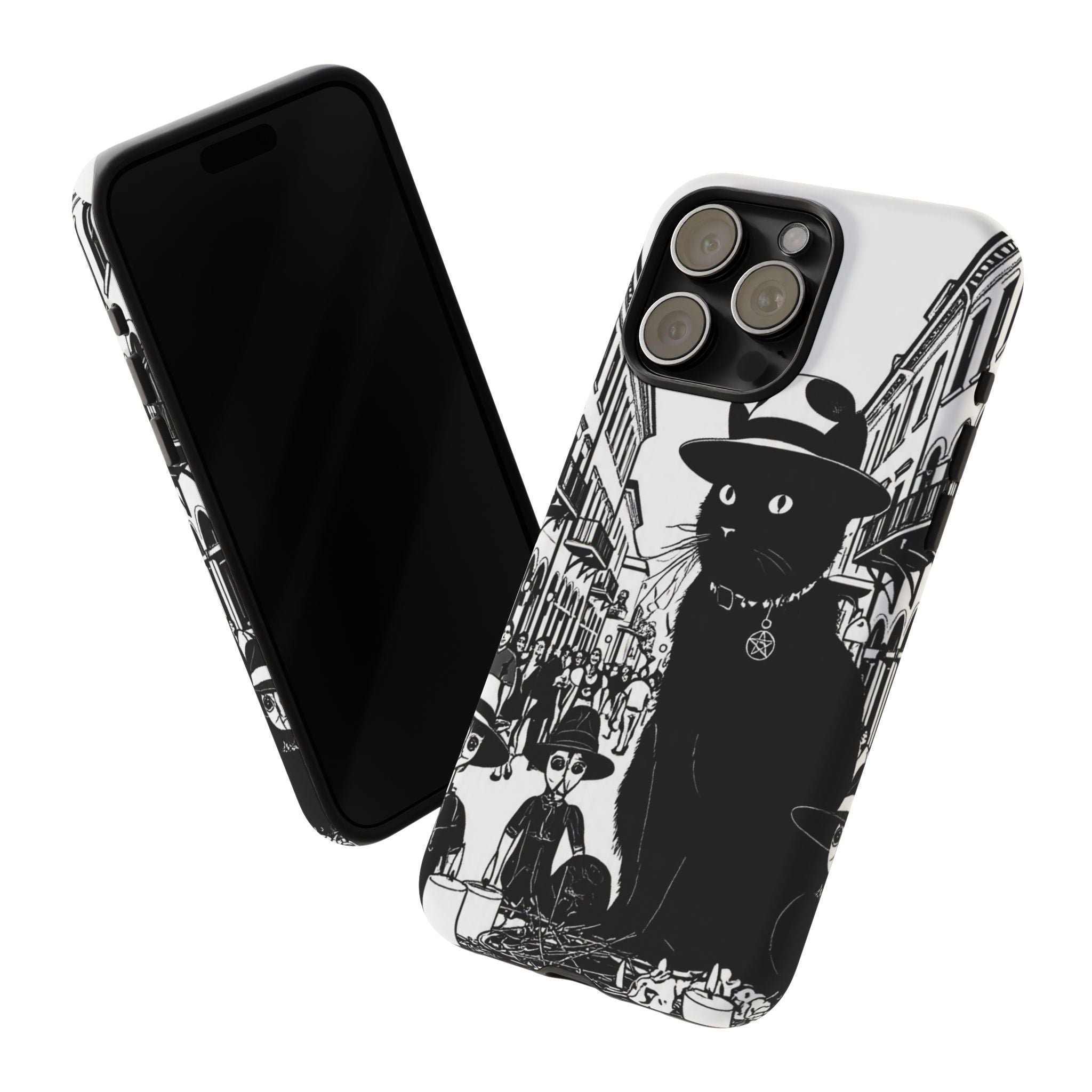 Phone Case — Noir Cat Street Art Design