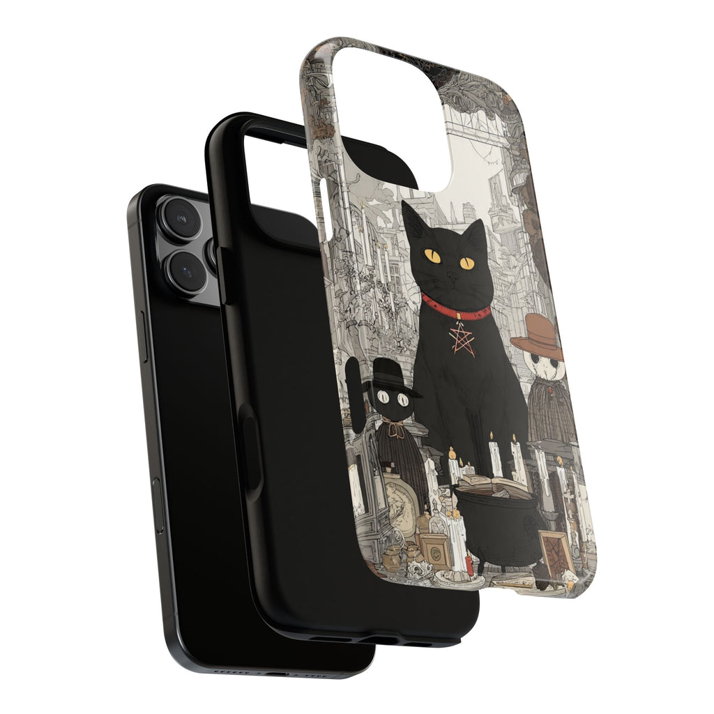 Witchy Black Cat Phone Case — Mystic Altar iPhone Cover