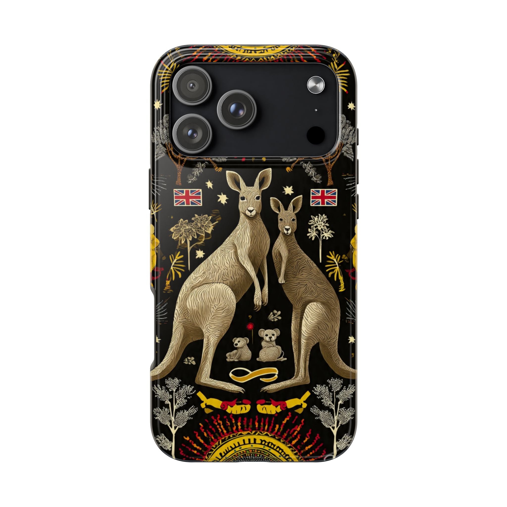 Australian Kangaroo Crest Tough Phone Case — Vintage Coat-of-Arms Design