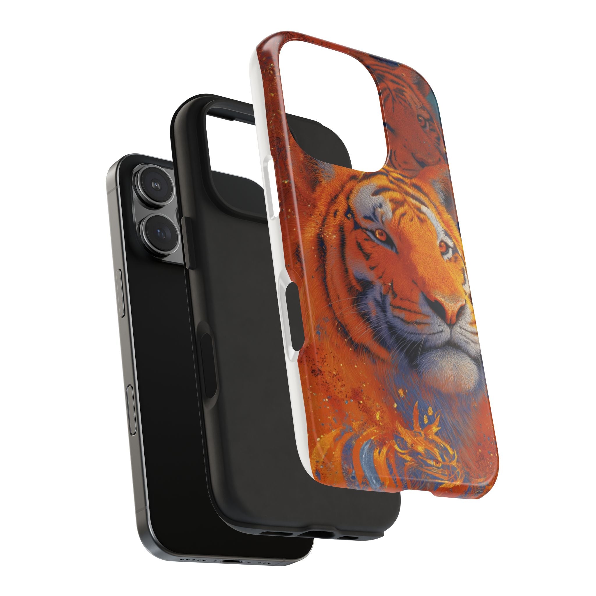 Tiger Portrait Tough Phone Case — Bold Orange Wildlife iPhone Protector
