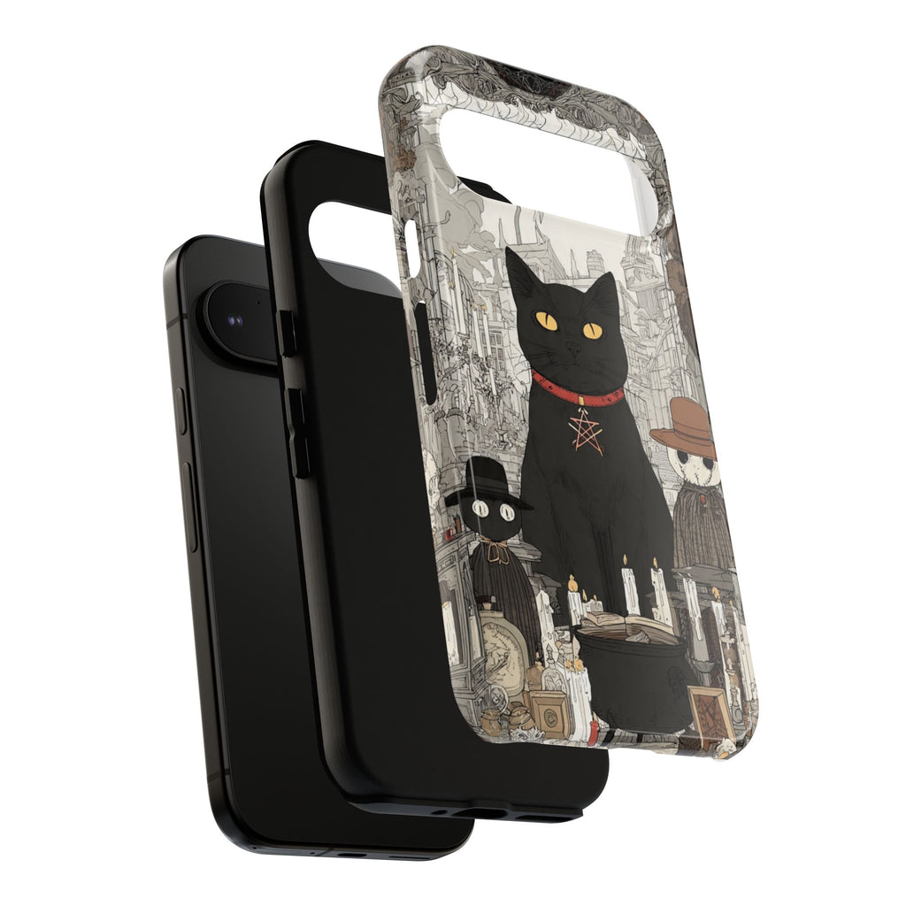 Witchy Black Cat Phone Case — Mystic Altar iPhone Cover
