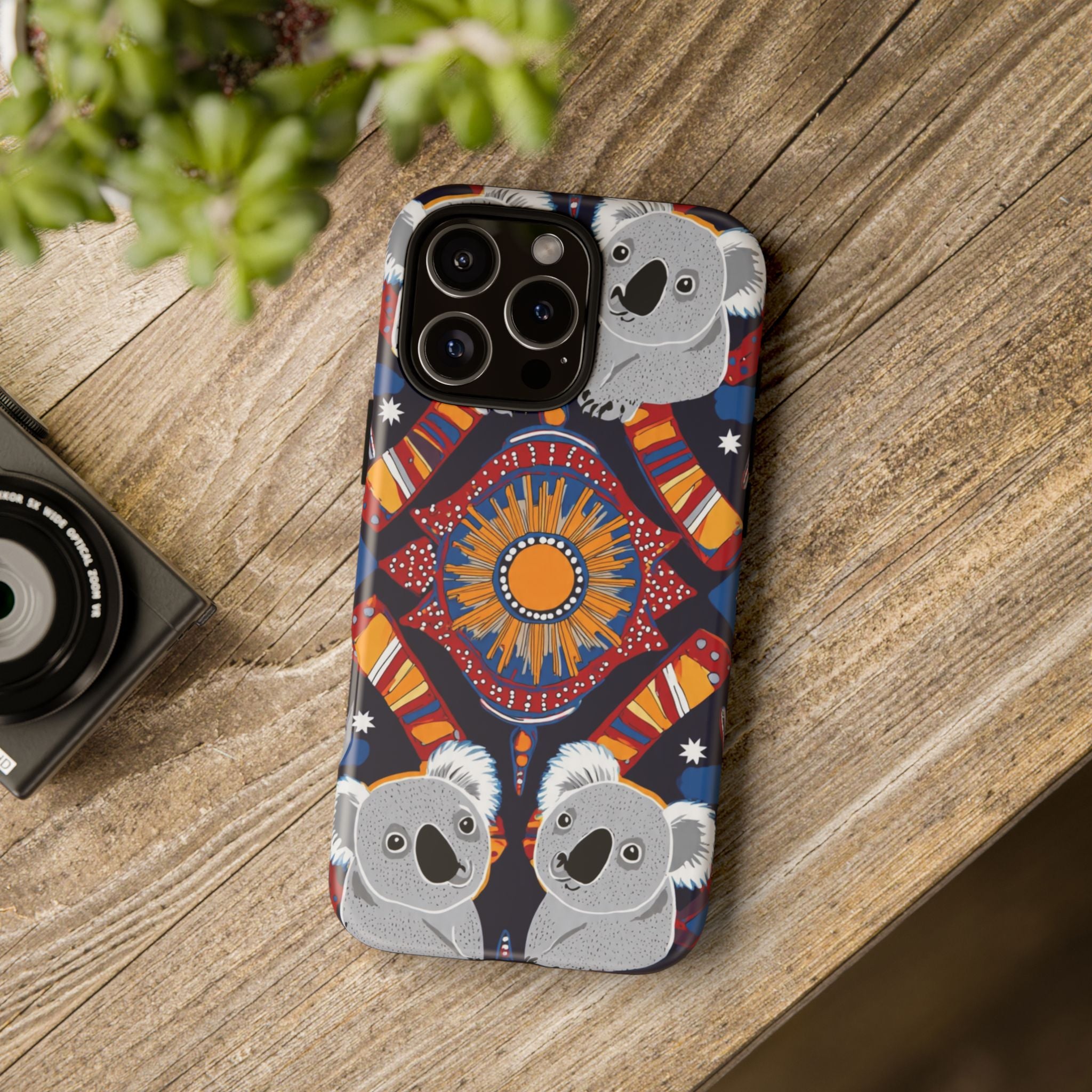 Koala Pattern Phone Case — Cute Indigenous-Inspired Design