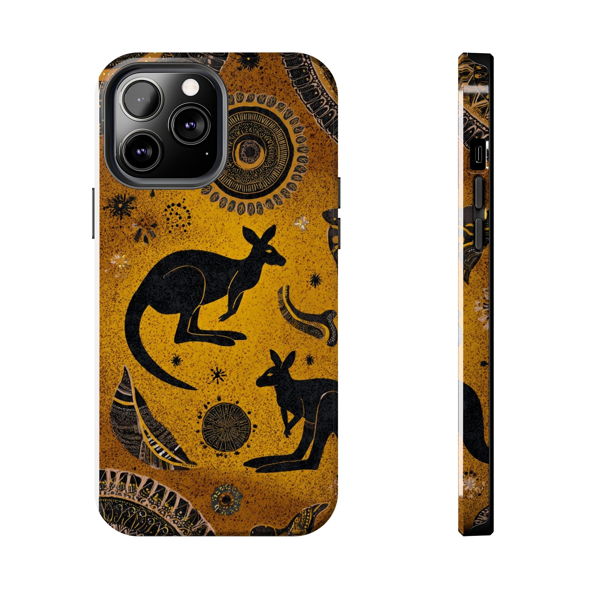 Kangaroo Boho Tough Phone Case — Australian Wildlife Protective Cover