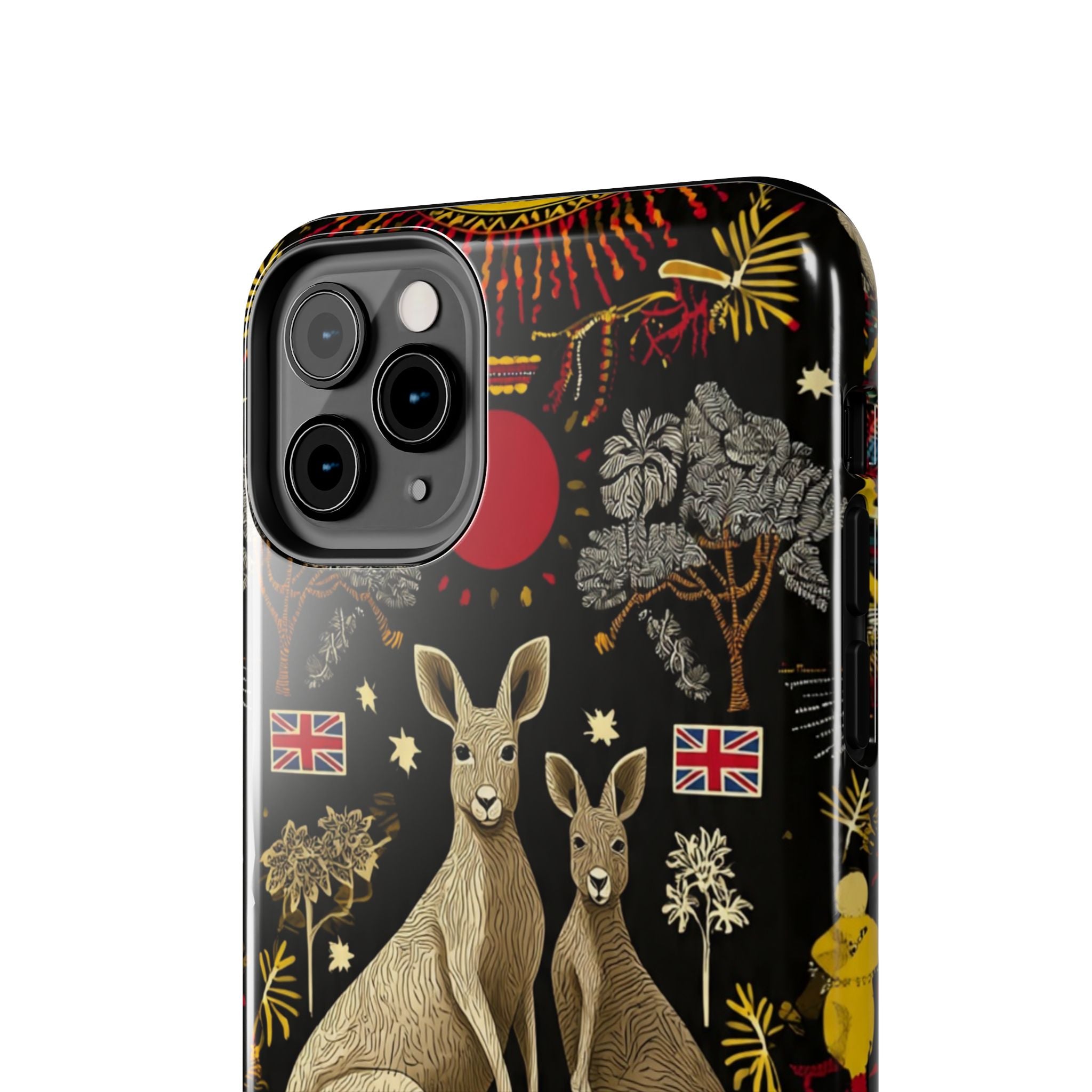 Australian Kangaroo Crest Tough Phone Case — Vintage Coat-of-Arms Design