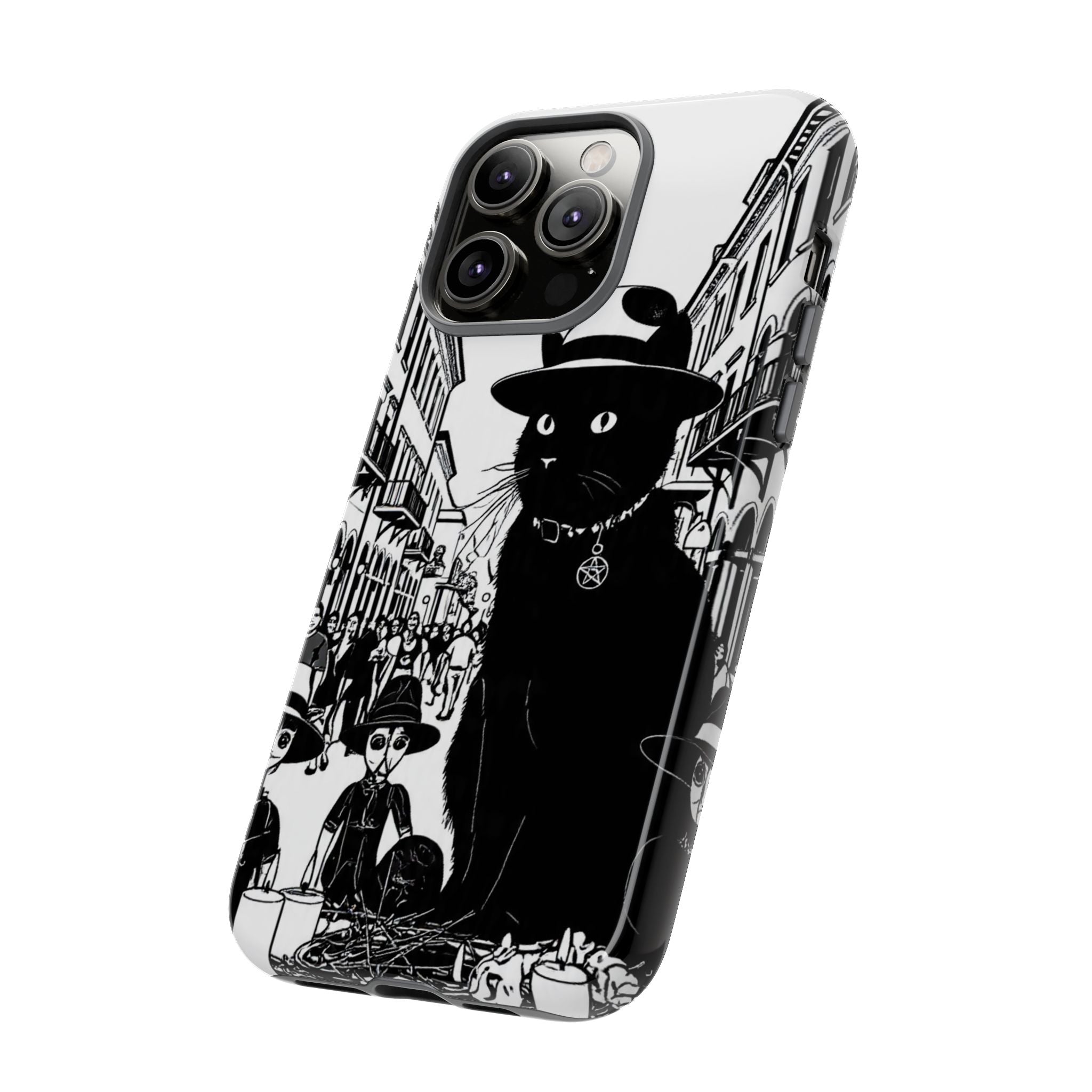 Phone Case — Noir Cat Street Art Design