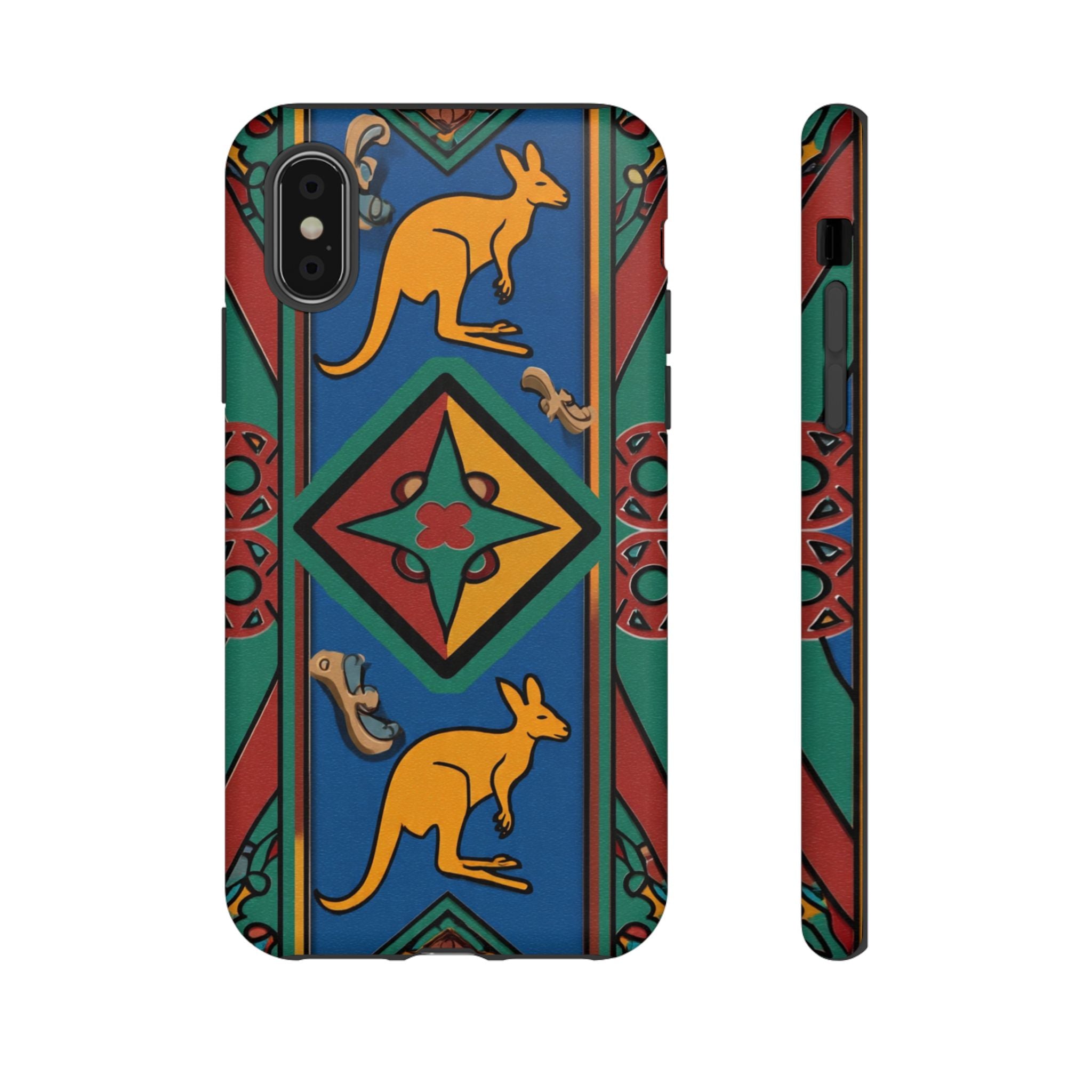 Kangaroo Tribal Pattern Tough Phone Case