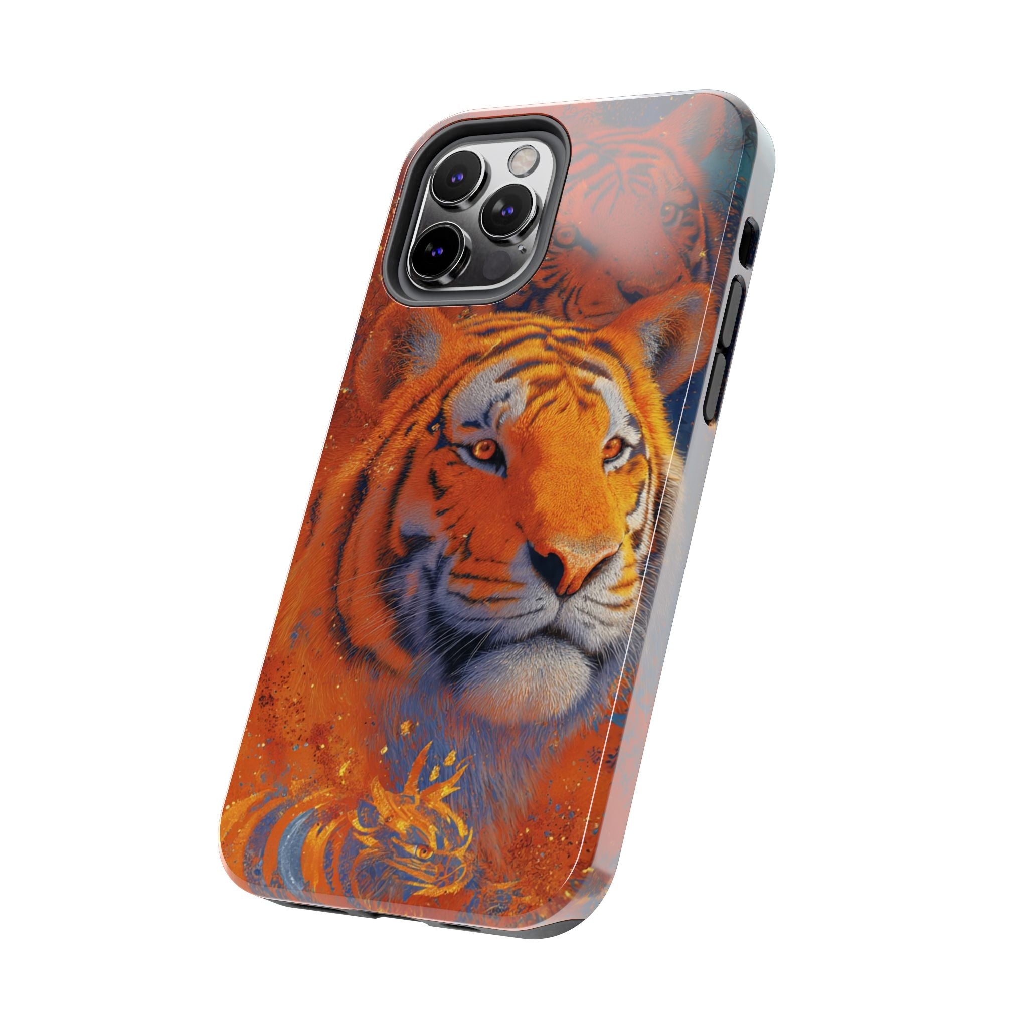 Tiger Portrait Tough Phone Case — Bold Orange Wildlife iPhone Protector