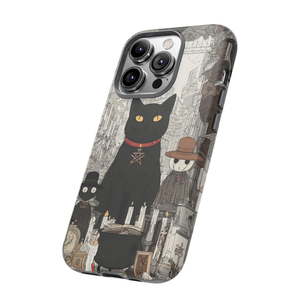 Witchy Black Cat Phone Case — Mystic Altar iPhone Cover