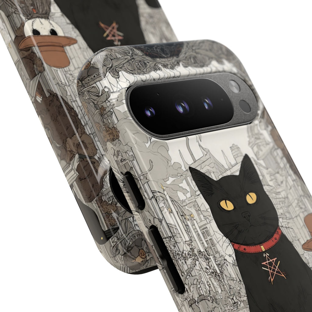 Witchy Black Cat Phone Case — Mystic Altar iPhone Cover