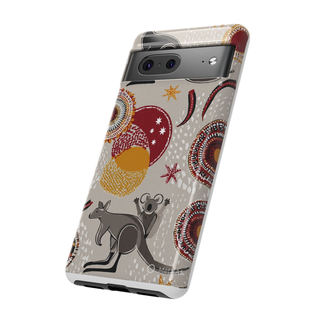 Kangaroo & Koala Aboriginal Dot Art Phone Case – Protective Tough Case