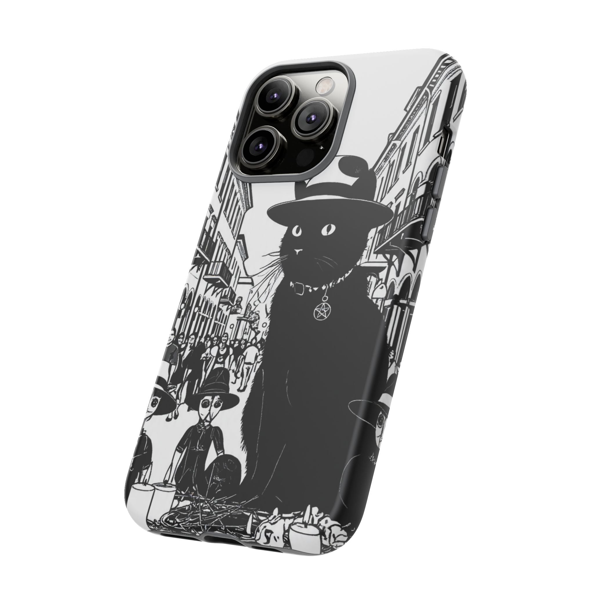 Phone Case — Noir Cat Street Art Design