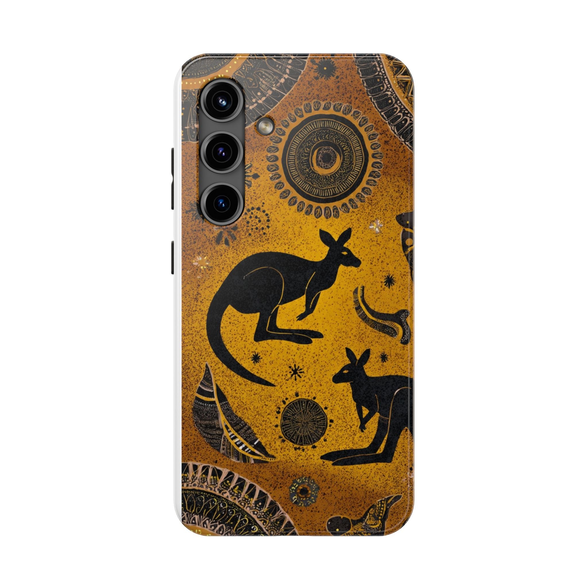 Kangaroo Boho Tough Phone Case — Australian Wildlife Protective Cover