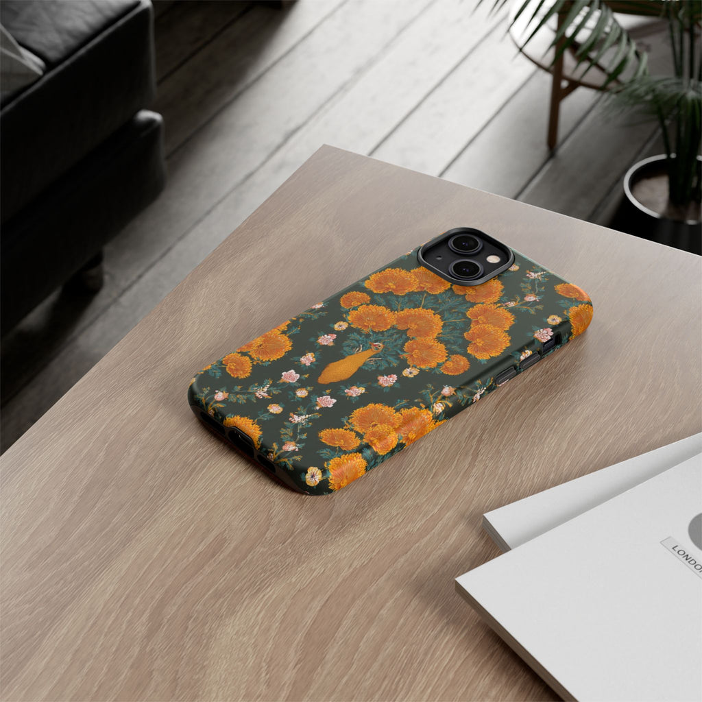 Marigold Mirror Phone Case — Floral Protective Phone Cover