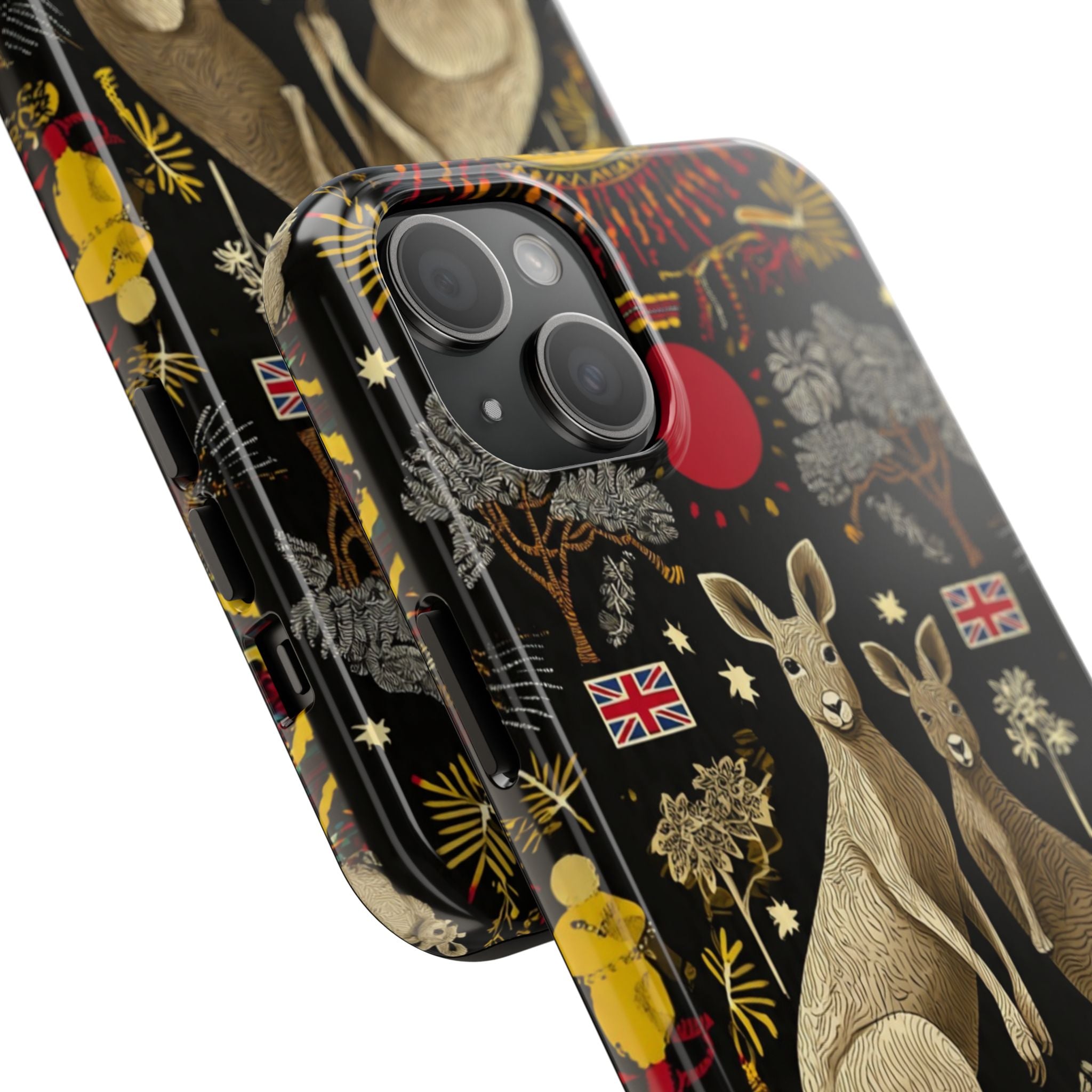 Australian Kangaroo Crest Tough Phone Case — Vintage Coat-of-Arms Design