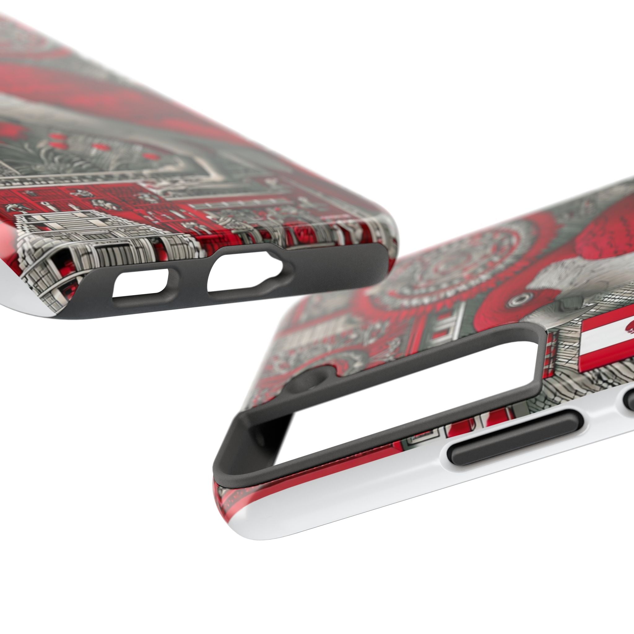 Tough Phone Case — Red Parrot Graphic Impact-Resistant Phone Cover