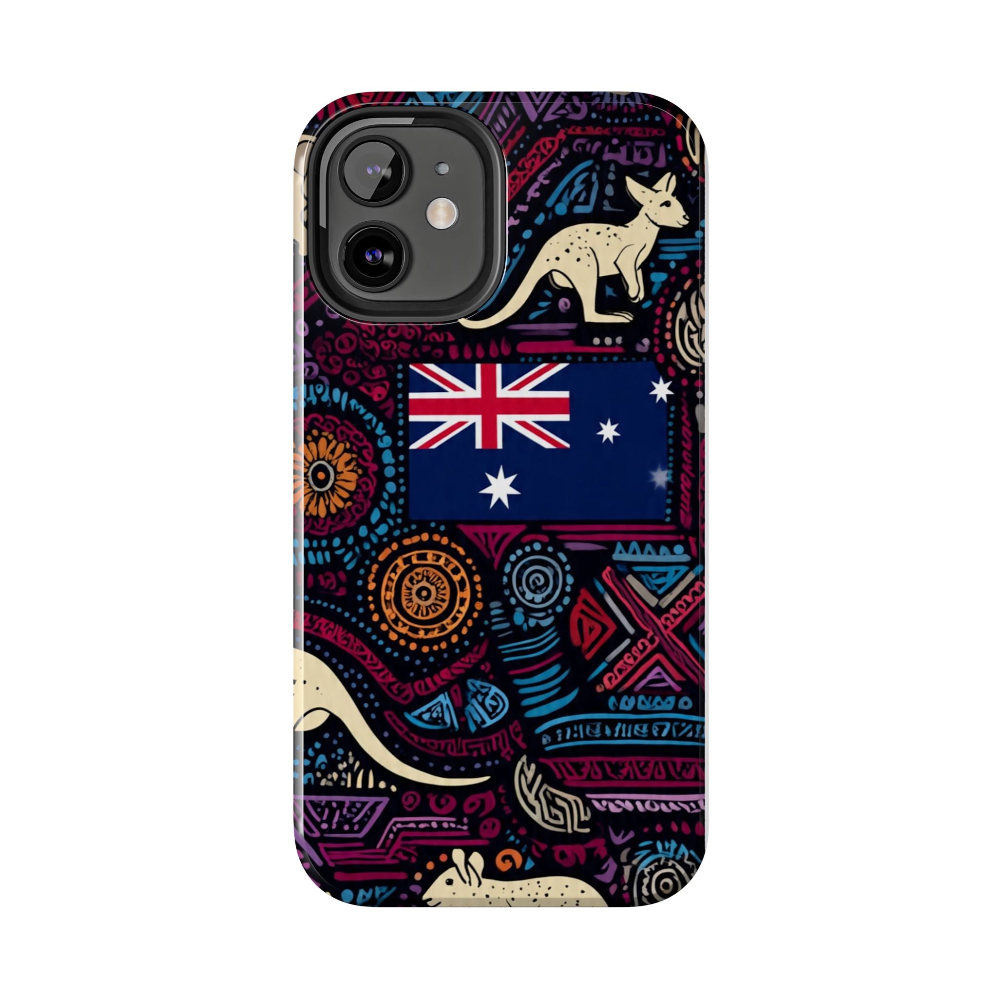 Australian Kangaroo Indigenous Pattern Phone Case — Tough Protective Cover