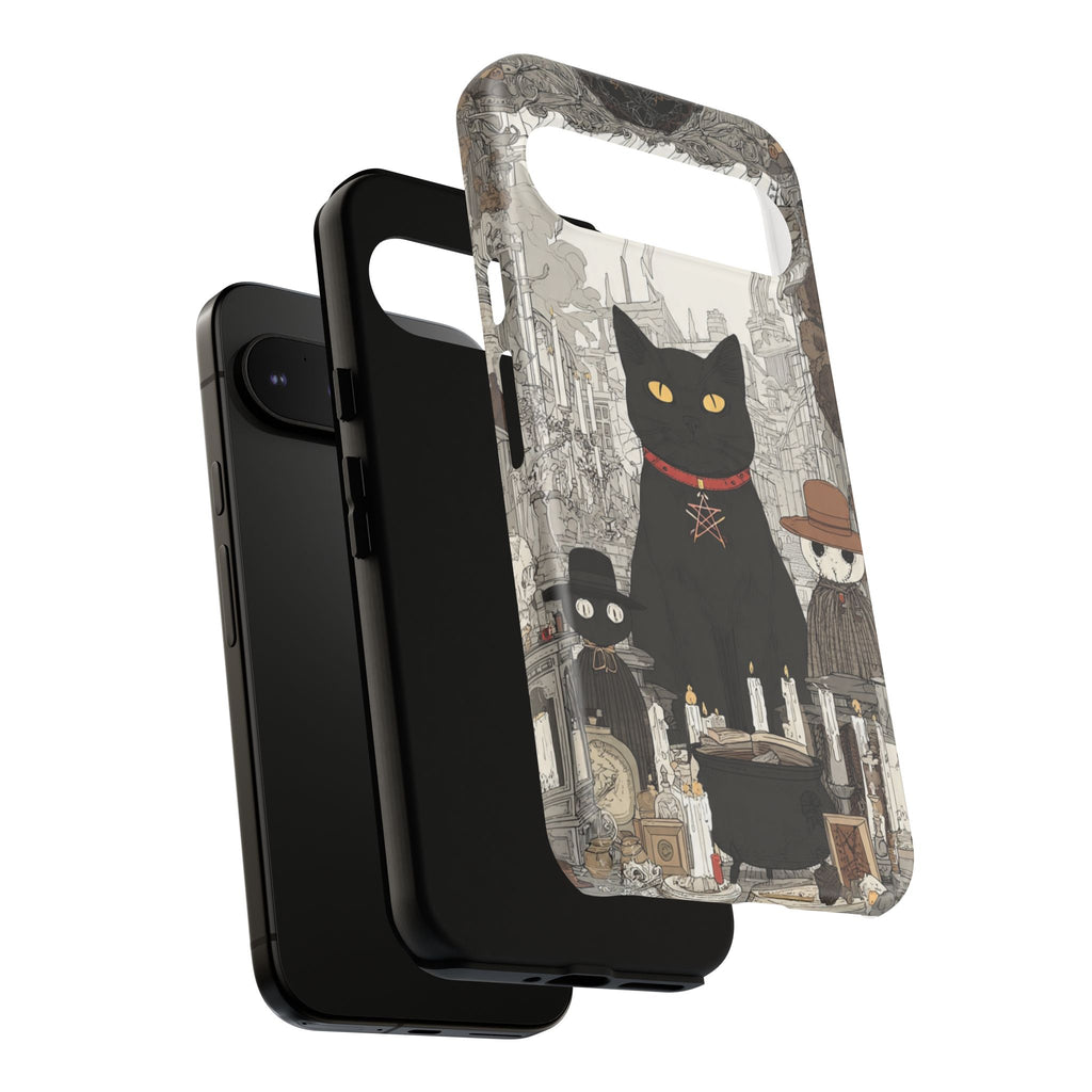 Witchy Black Cat Phone Case — Mystic Altar iPhone Cover