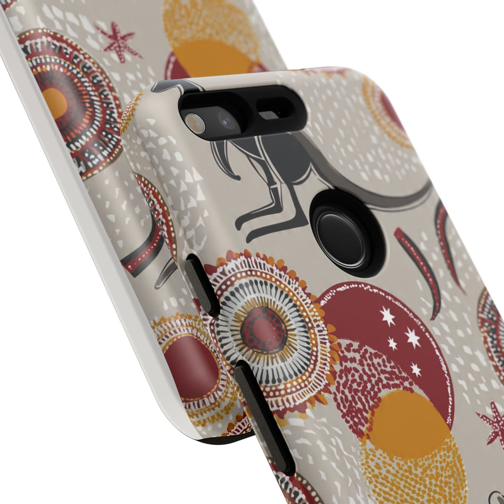 Kangaroo & Koala Aboriginal Dot Art Phone Case – Protective Tough Case